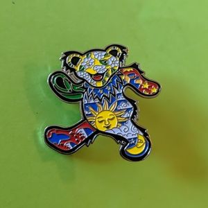 Grateful Dead Pin⚡️Dancing Bear Moon & Sun Hat Pin
